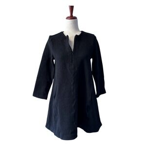 COS Collection of Style Women's Dress Size‎ Small Black Longsleeve Boiled Wool
